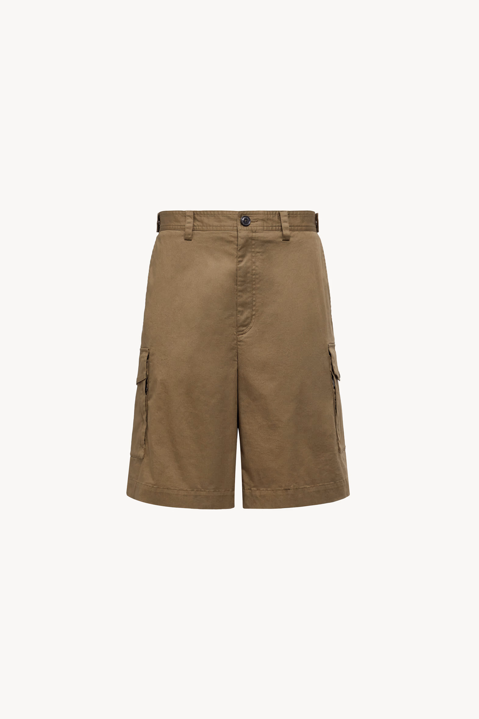Cotton Gabardine Cargo Shorts Men Olive Green Moncler 2